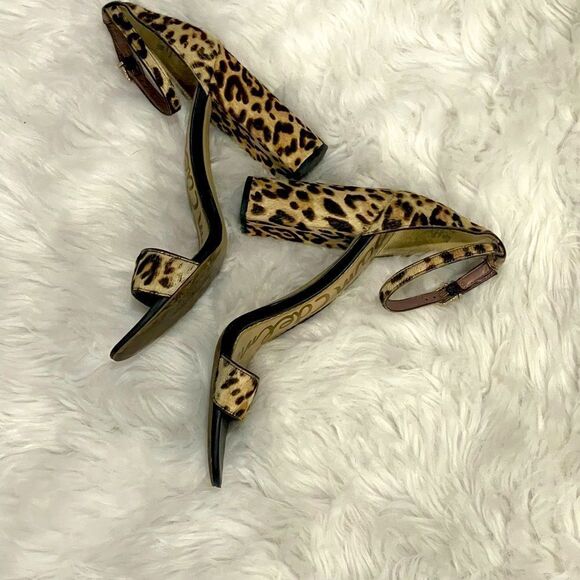 Sam Edelman Yaro Calf Hair - Leather Block Heel Sandals - Picture 2 of 2